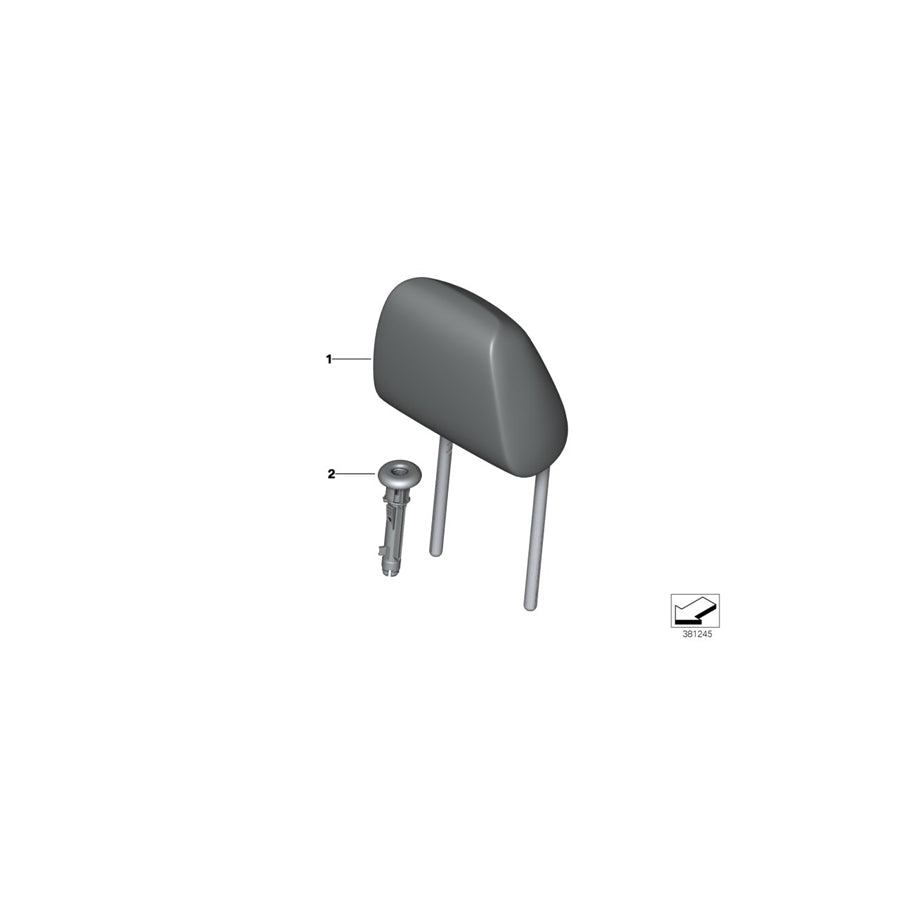 Genuine BMW 52107374893 F46 F45 Headrest Leather CANBERRABEIGE (Inc. 218d, X1 16d & X1 20d) | ML Performance US Car Parts