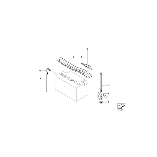 Genuine BMW 61217577620 E30 E63 E31 Mounting Screw 190mm (Inc. X6 30dX, 318d & X5 3.5d) | ML Performance US Car Parts