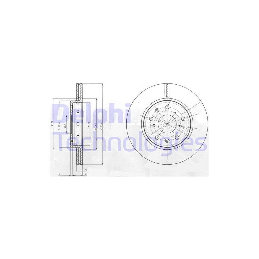 Delphi Bg4208 Brake Disc For Suzuki Swift Iii Hatchback (Mz, Ez)