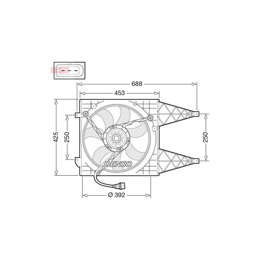 DENSO DER32015 Fan, Radiator