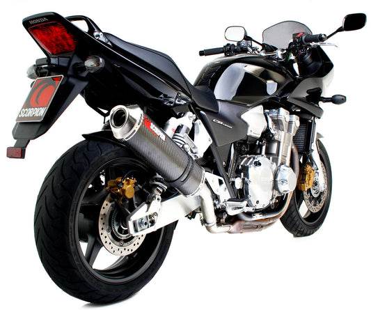 Scorpion EHA81CEO Honda CB1300 Factory Oval Slip-On - Carbon Fibre Sleeve | ML Performance US US