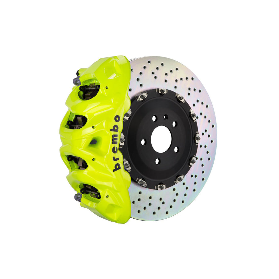 Brembo 1Q1.9628A Tesla Model Front GT 8-Pistons Drilled 2-Piece Big Brake Kit 412x38mm