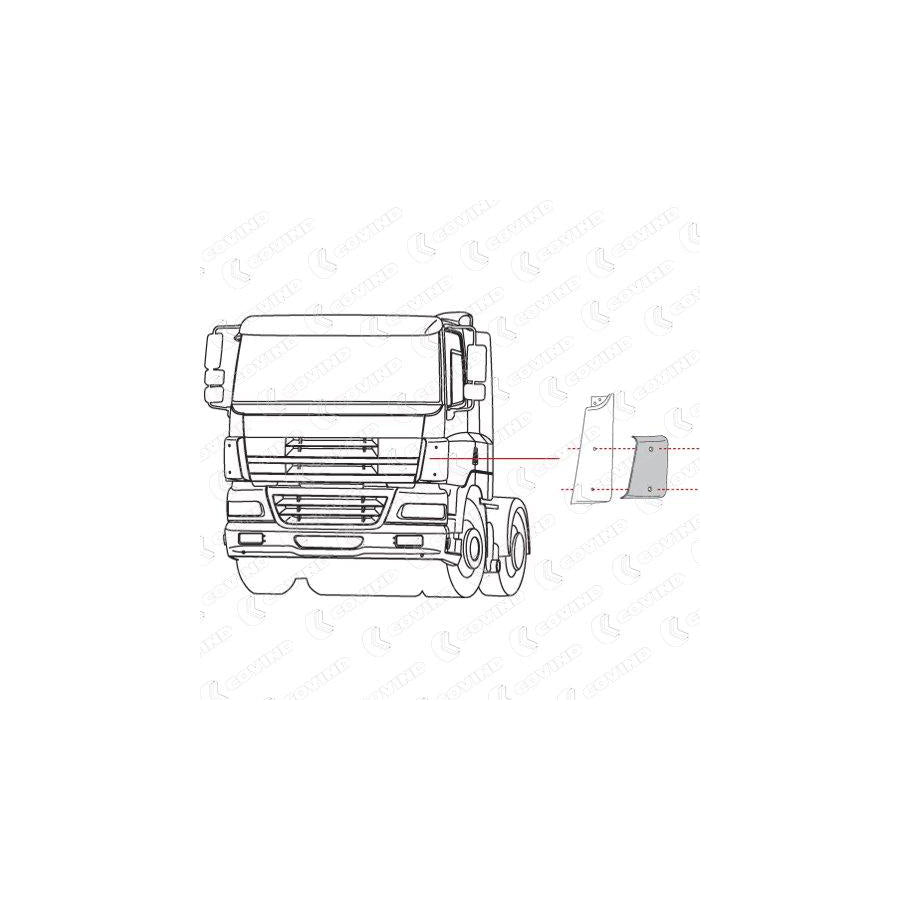 Covind Cf0/165 Air Deflector, Driver Cab