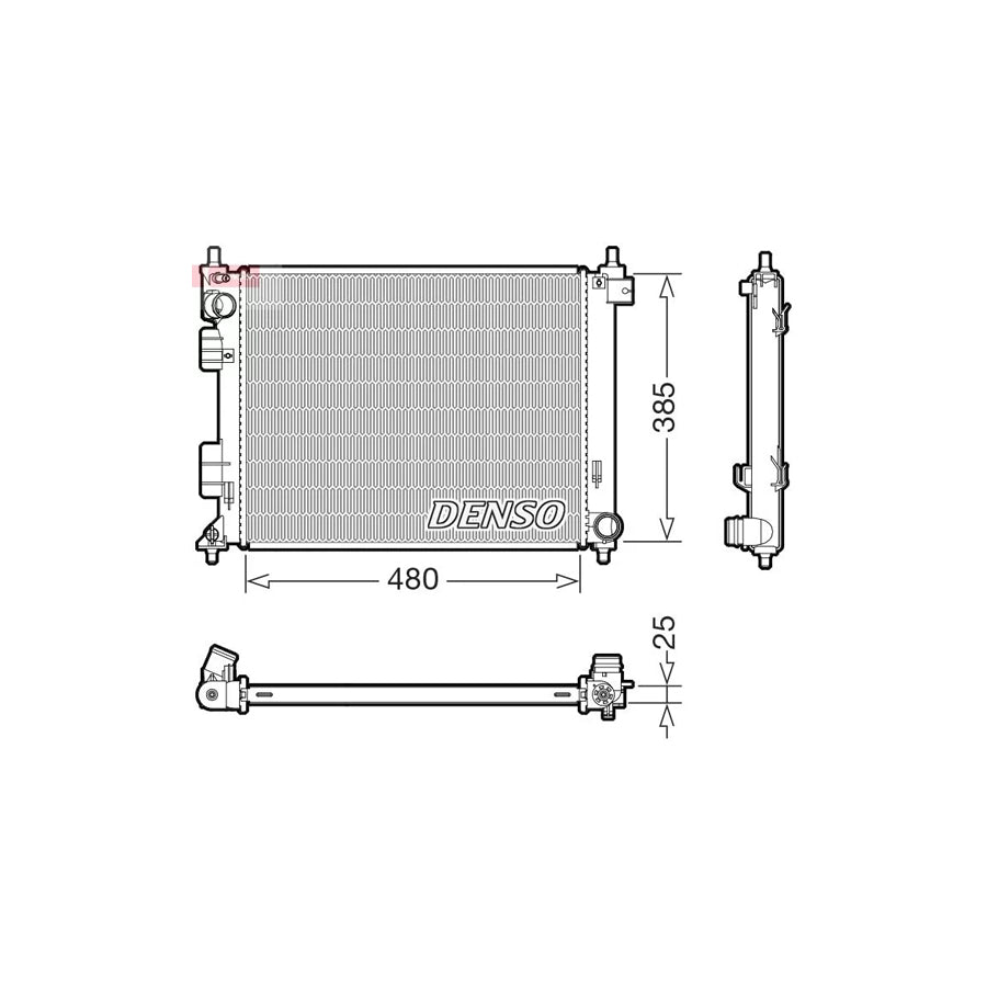 DENSO DRM41035 Engine Radiator for Hyundai I20