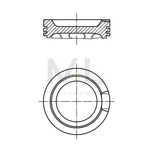 MAHLE ORIGINAL 033 16 00 Piston 81,01 mm, without cooling duct | ML Performance Car Parts