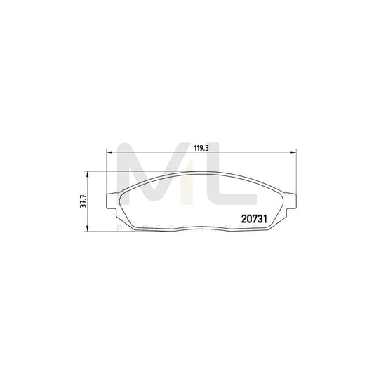 Brembo P 59 007 Brake Pad Set Excl. Wear Warning Contact | ML Performance Car Parts