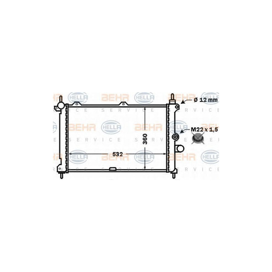 Hella 8MK 376 771-171 Engine Radiator