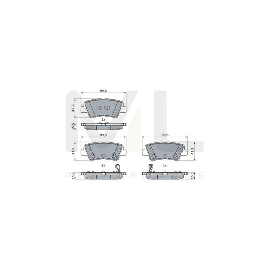 Bosch 0986424959 Brake Pad Set For Hyundai I30 With Acoustic Wear Warning, With Anti-Squeak Plate, With Mounting Manual BP2576 | ML Performance Car Parts