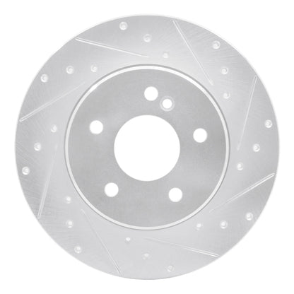 R1 Concepts R1 98-03 Mercedes-Benz E320 Rear Right Drilled & Slotted Silver Brake Rotor