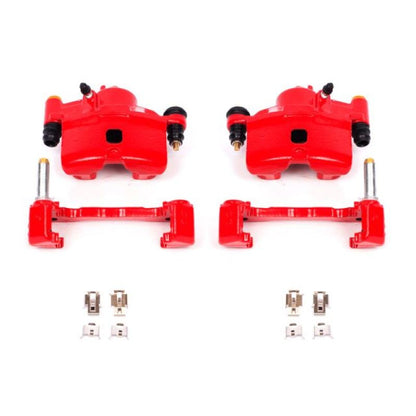 PowerStop Power Stop 90-00 Honda Civic Front Red Calipers w/Brackets - Pair