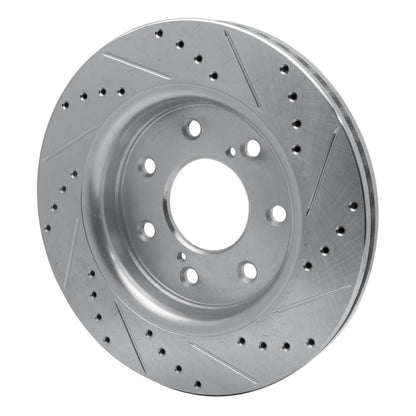 R1 Concepts R1 10-14 Ford F-150 4WD Front Left Drilled & Slotted Silver Brake Rotor