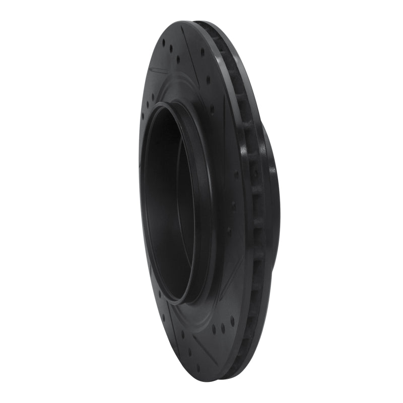 R1 Concepts R1 02-10 Saab 9-5 Rear Left Drilled & Slotted Black Brake Rotor