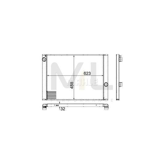 MAHLE ORIGINAL CR 1159 000P Engine radiator Brazed cooling fins, Aluminium, Manual Transmission | ML Performance Car Parts