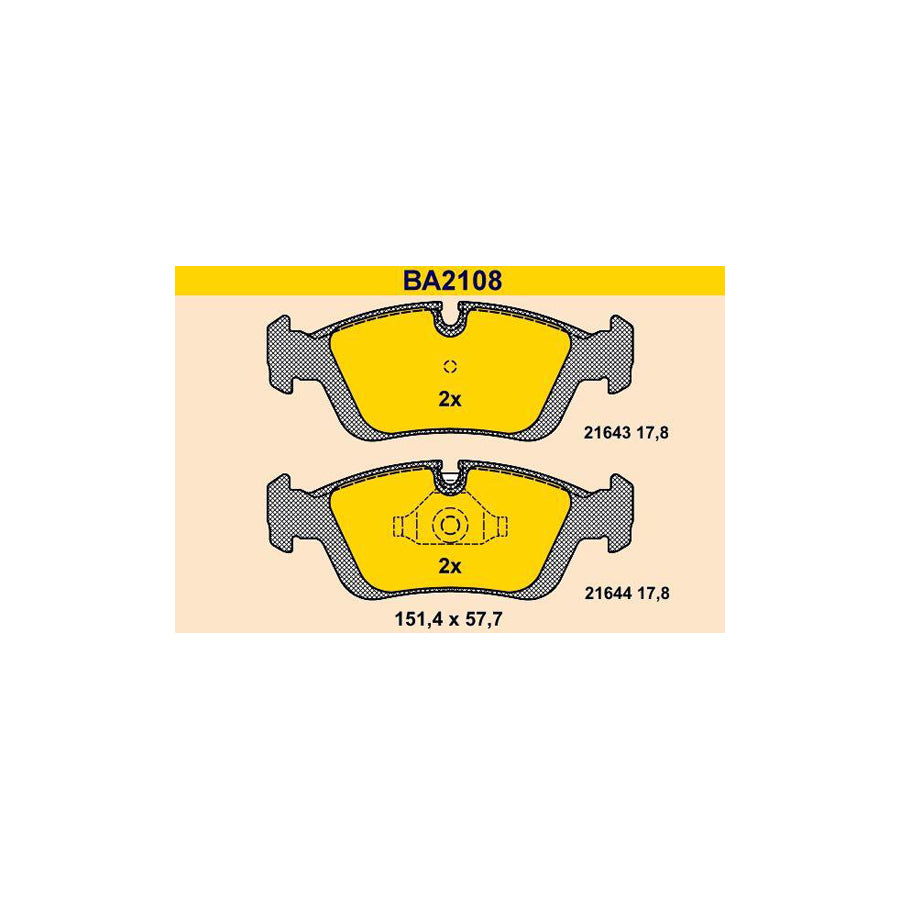 Barum Ba2108 Brake Pad Set