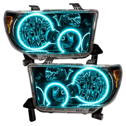 ORACLE Lighting Oracle 07-11 Toyota Tundra Pre-Assembled Headlights - Black Housing - w/ 2.0 Controller