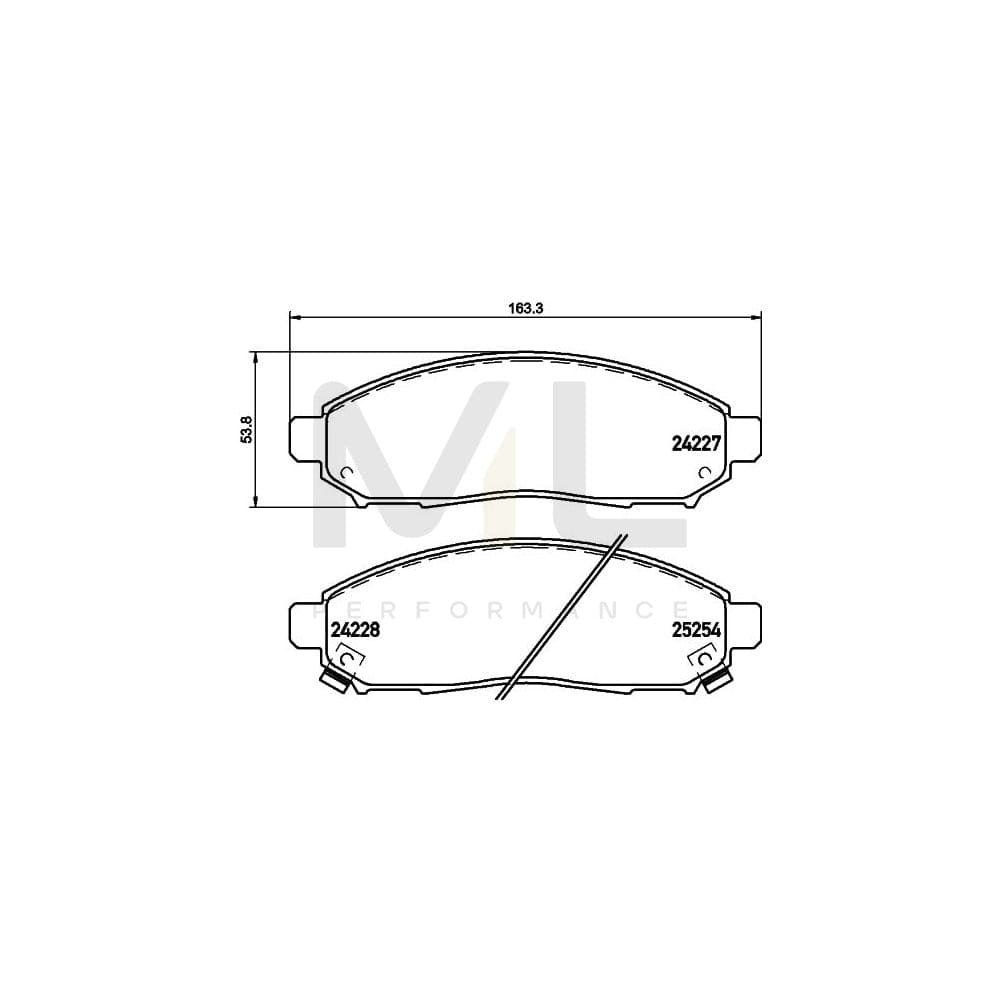 Hella 8DB 355 016-121 Brake Pad Set With Acoustic Wear Warning