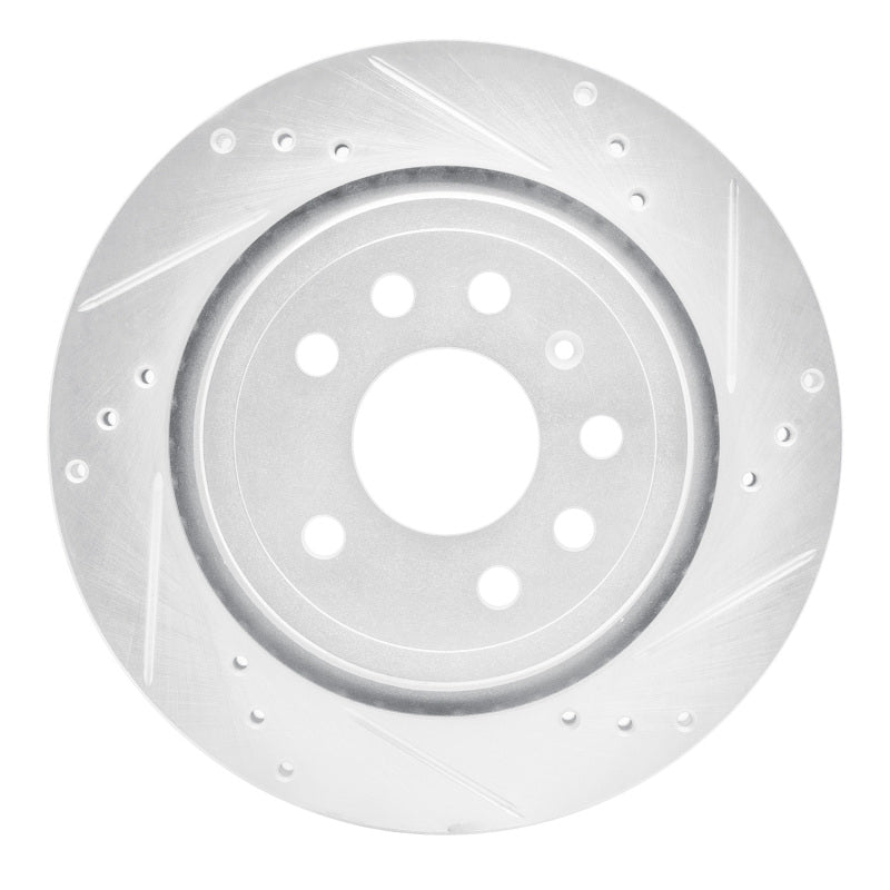 R1 Concepts R1 03-11 Cadillac BLS (Mexico) Rear Right Drilled & Slotted Silver Brake Rotor