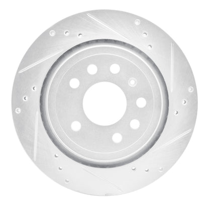 R1 Concepts R1 03-11 Cadillac BLS (Mexico) Rear Right Drilled & Slotted Silver Brake Rotor