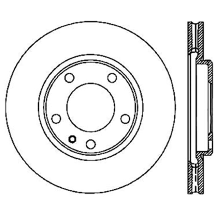 StopTech 125.34023 - Centric Premium High Carbon Alloy Brake Rotor