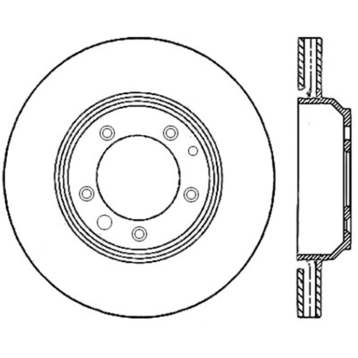 StopTech 125.37044 - Centric Premium High Carbon Alloy Brake Rotor
