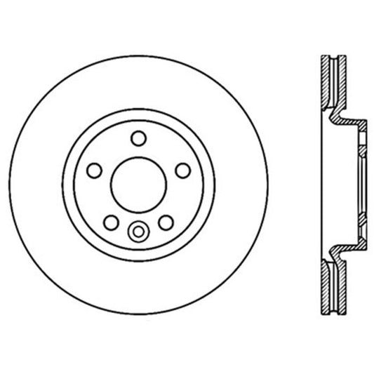 StopTech 125.37056 - Centric Premium High Carbon Alloy Brake Rotor