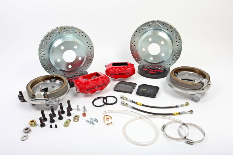 Baer Brakes 64-68 Chevrolet Chevy II 12in SS4 Rear SDZ Brake Kit - Hugger Orange