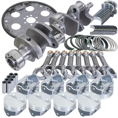 Eagle Chevy 350 1Pc 3.750in Crank 5.700in I-Beam Rods 4.060in Pistons 168 Tooth FP Balanced Assembly