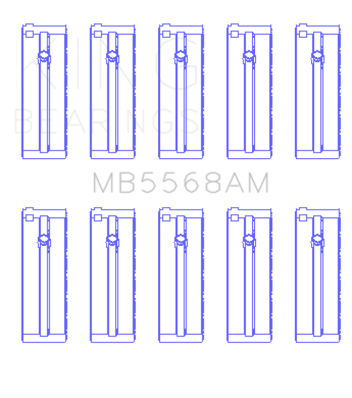 King Engine Bearings Honda D16A/Y/Z H22A4 F23A Crankshaft Main Bearing Set - Size STD