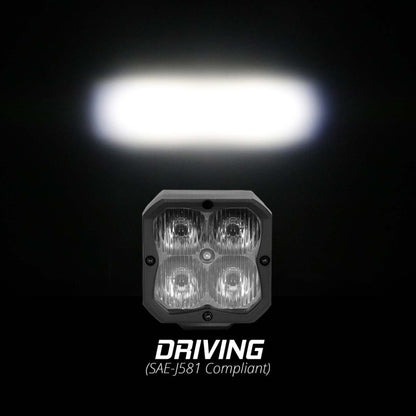 XKGLOW XK Glow XKchrome 20w LED Cube Light w/ RGB Accent Light Kit w/ Controller- Driving Beam 2pc