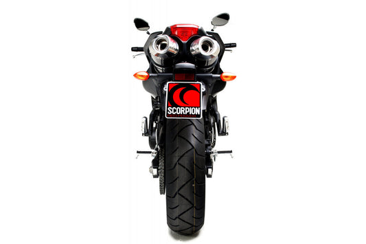 Scorpion EYA70CEO Yamaha Factory Oval Slip-On (Pair) - Carbon Fibre Sleeve (FZS / FZS600 Fazer) | ML Performance US US