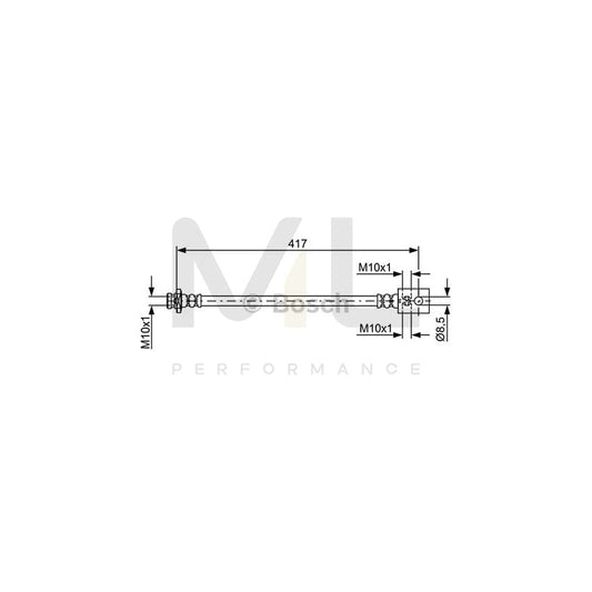 BOSCH 1 987 481 834 Brake Hose for NISSAN PATROL 417mm | ML Performance Car Parts
