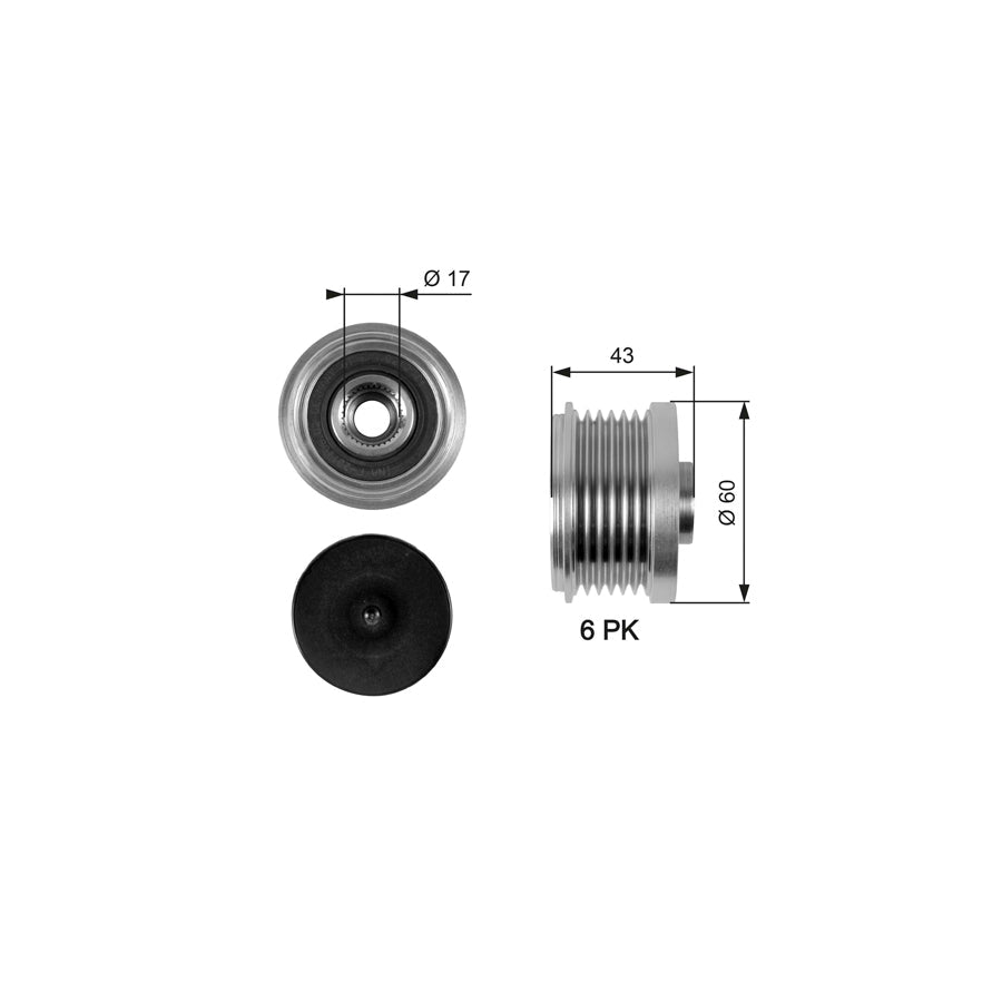 Gates OAP7059 Alternator Freewheel Clutch
