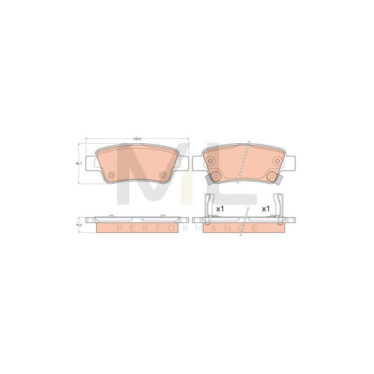 TRW Gdb3576 Brake Pad Set For Honda Cr-V Iv (Rm) With Acoustic Wear Warning | ML Performance Car Parts
