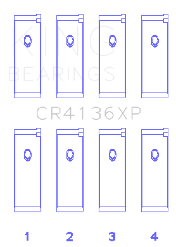 King Engine Bearings Nissan SR20DE/DET RWD (2.0L) (Size 0.5mm) Performance Rod Bearing Set