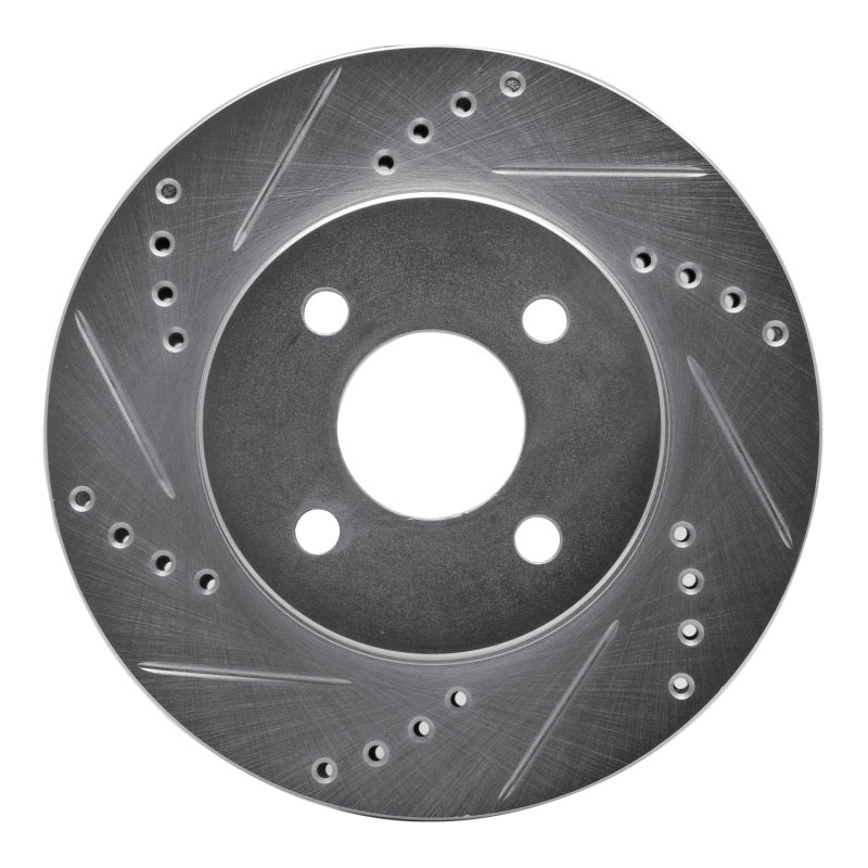 R1 Concepts R1 03-10 Chevrolet Cobalt Front Left Drilled & Slotted Silver Brake Rotor