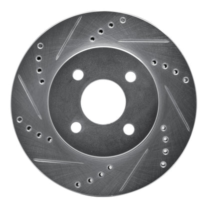 R1 Concepts R1 03-10 Chevrolet Cobalt Front Left Drilled & Slotted Silver Brake Rotor