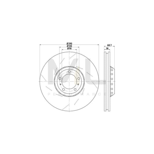 TEXTAR OE-Line 92214210 Brake Disc for PORSCHE Panamera (970) Internally Vented, High-carbon, without wheel hub, without wheel studs | ML Performance Car Parts