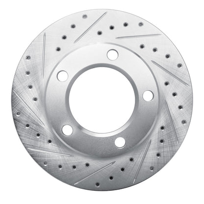 R1 Concepts R1 80-93 Dodge W100 Front Left Drilled & Slotted Silver Brake Rotor