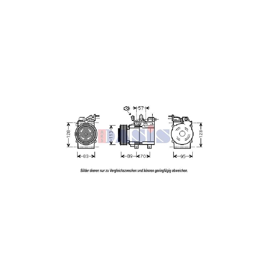 AKS Dasis 851844N Compressor, Air Conditioning for KIA Sorento I (Jc)