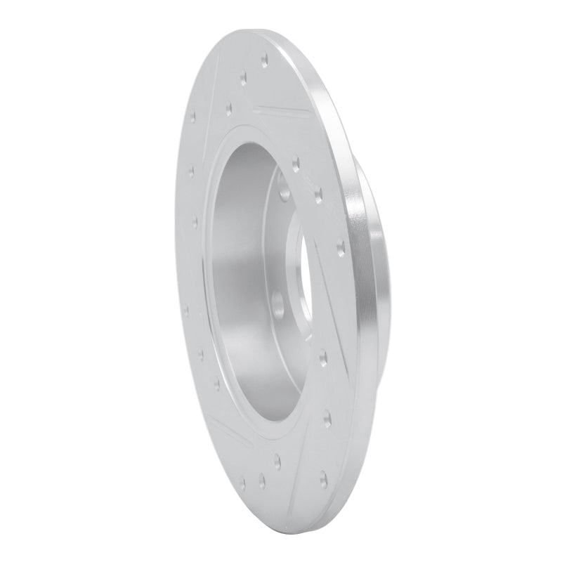 R1 Concepts R1 02-06 Audi A4 Quattro Rear Right Drilled & Slotted Silver Brake Rotor