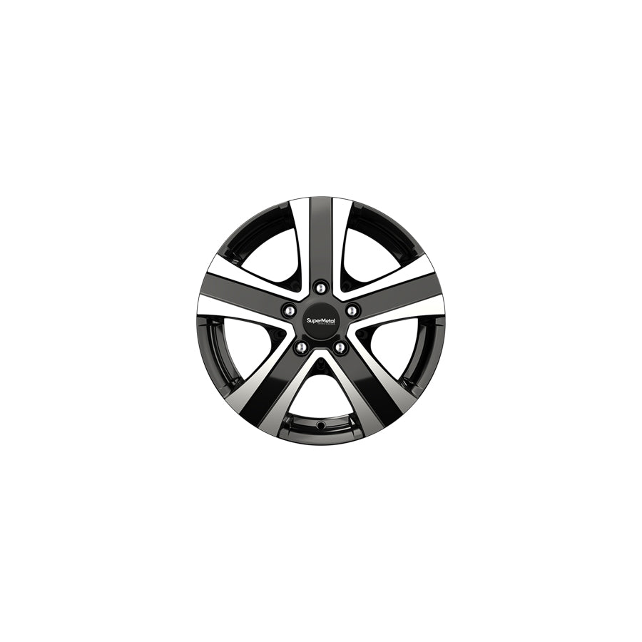 SuperMetal Hammer 6.5x16 ET68 42193 Black Polished Wheel