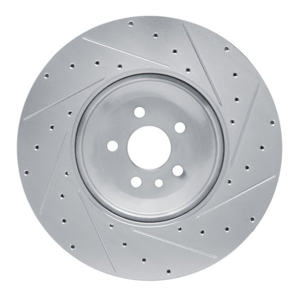 R1 Concepts R1 21-25 Jaguar F-Pace Front Left Drilled & Slotted Silver Brake Rotor