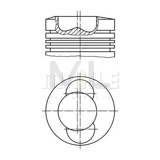 MAHLE ORIGINAL 101 75 01 Piston 125,5 mm, with piston rings, with cooling duct, with piston ring carrier | ML Performance Car Parts