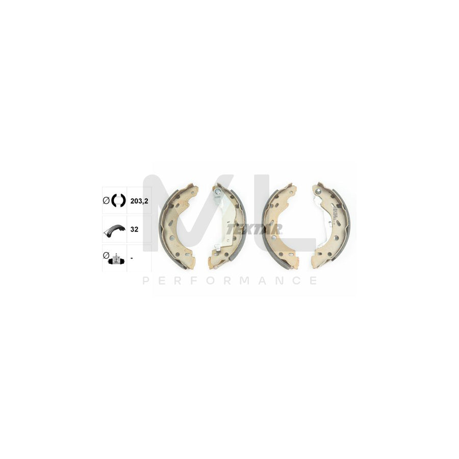 TEXTAR 91066600 Brake Shoe Set for SMART Fortwo I Convertible (450) with handbrake lever | ML Performance Car Parts