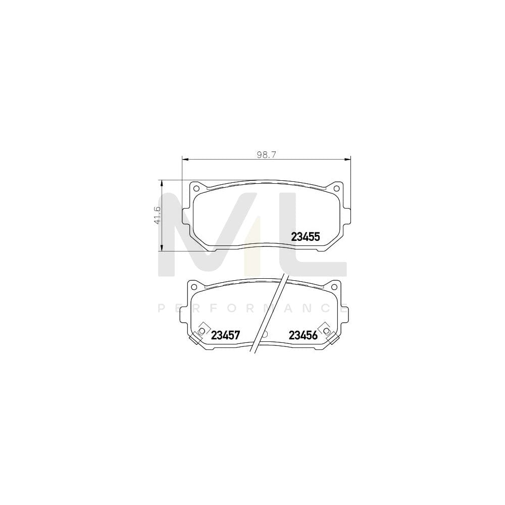 Hella 8DB 355 009-341 Brake Pad Set Prepared For Wear Indicator