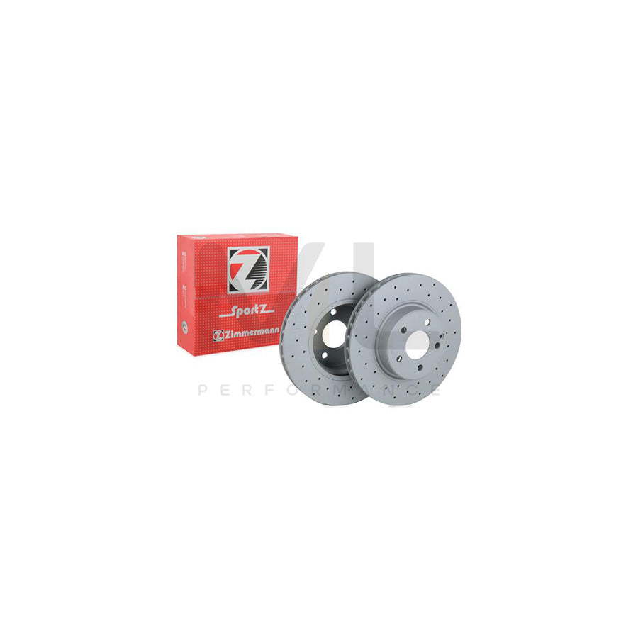 ZIMMERMANN SPORT COAT Z 400.3620.52 Brake Disc Internally Vented, Perforated, Coated, High-carbon  - 1 piece