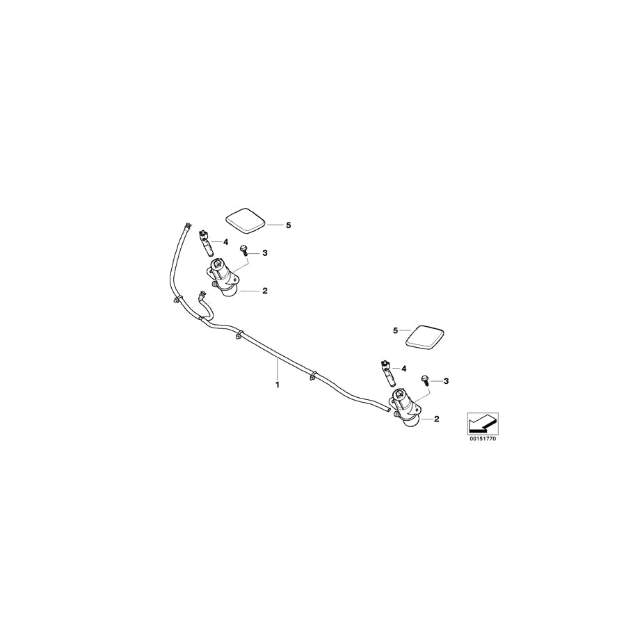 Genuine BMW 61677892579 E82 E88 Hose Line, Headlight Cleaning System (Inc. 120d, 118i & 123d) | ML Performance US Car Parts
