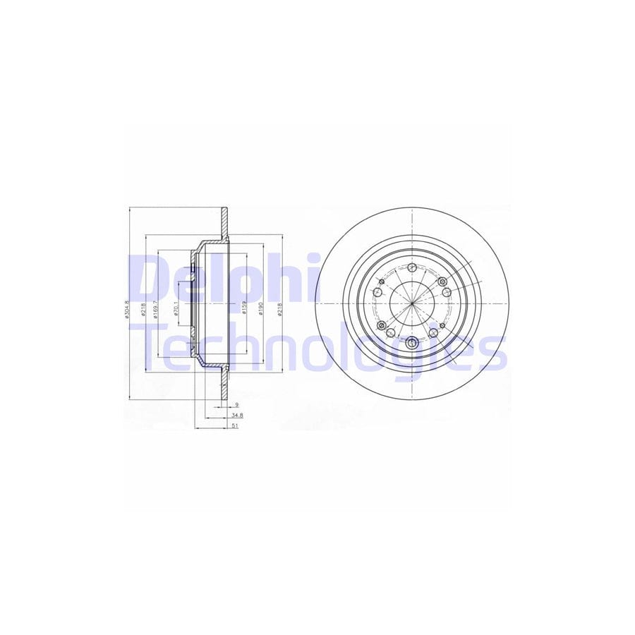 Delphi Bg4196C Brake Disc For Honda Accord