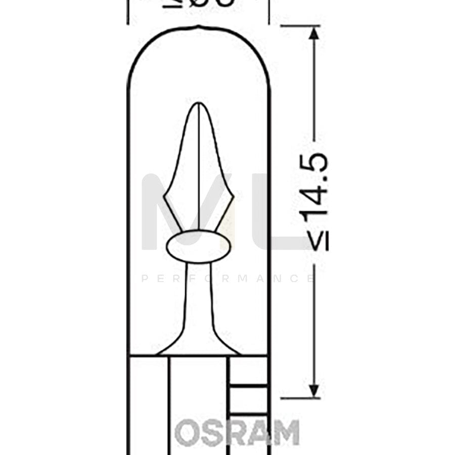 OSRAM ORIGINAL 2741 Bulb 24V 1,2W, Socket Bulb, W2x4,6d