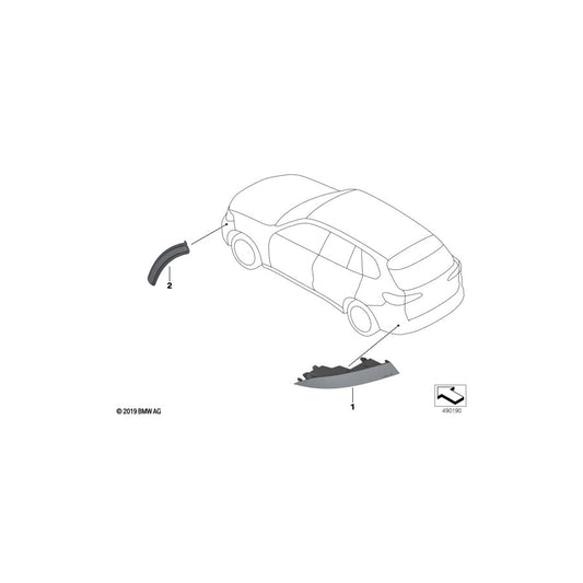 Genuine BMW 63147437083 G07 Side Marker Reflector Left (Inc. X7 40iX, X7 M50iX & X7 50iX) | ML Performance US